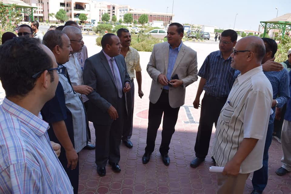 جولة تفقدية لرئيس جامعة سوهاج لمقر الجامعة بمدينة سوهاج الجديدة