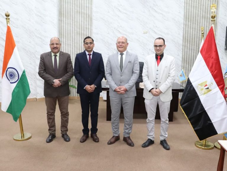 المستشار الثقافي الهندي في ضيافة الاستاذ الدكتور حسان النعماني -رئيس الجامعة